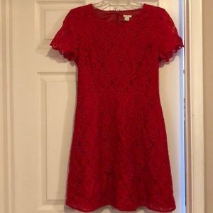 J.CREW red lace dress